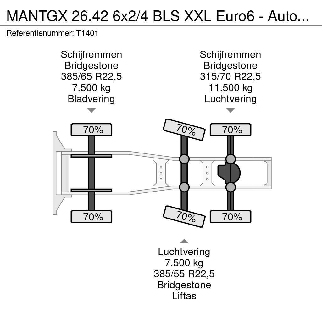 MAN TGX 26.42 6x2/4 BLS XXL Euro6 - Automaat - Standka Tracteur routier