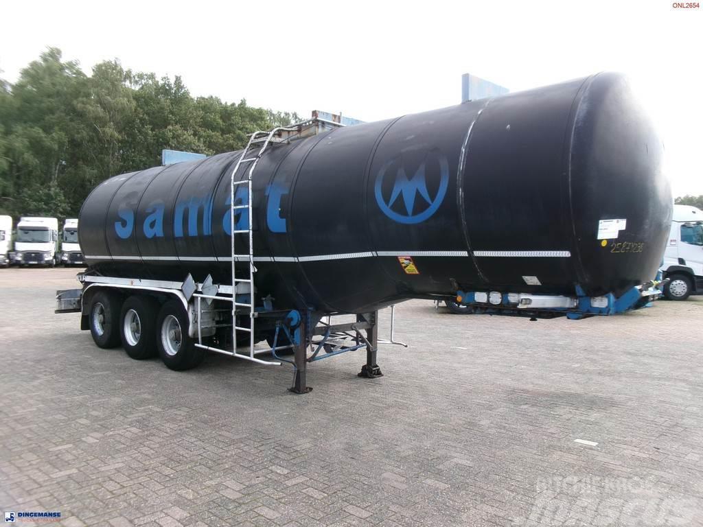 Fruehauf Bitumen tank inox 31 m3 / 1 comp + mixer & engine Semi remorque citerne