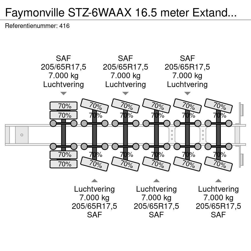 Faymonville STZ-6WAAX 16.5 meter Extandable Powersteering Germ Semi remorque surbaissée