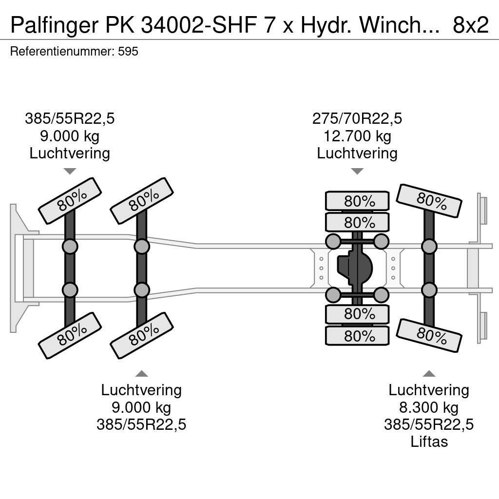 Palfinger PK 34002-SHF  7 x Hydr.  Winch  Scania R580 8x2  E Grues tout terrain