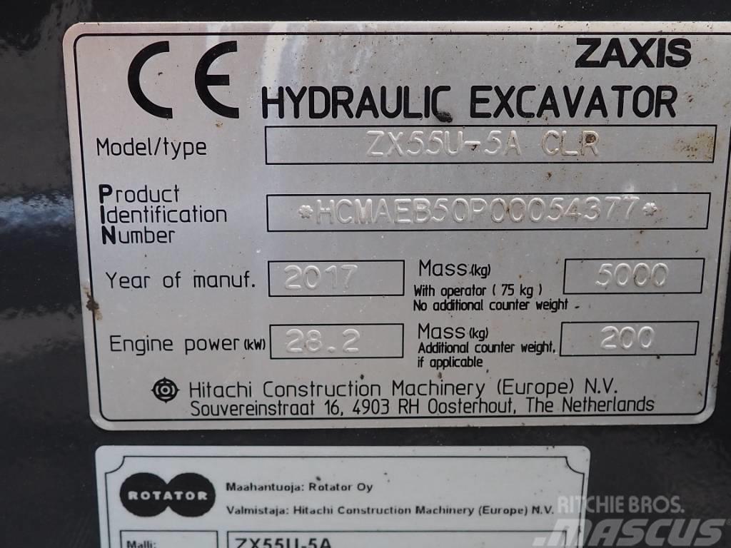 Hitachi ZX 55 U-5 A Mini pelle < 7t