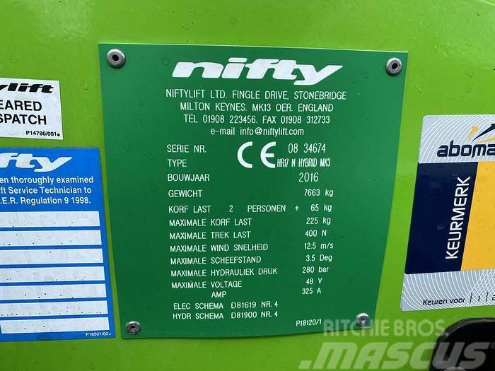 Niftylift HR17N Hybrid, hoogwerker, 17 meter Autre nacelle élévatrice