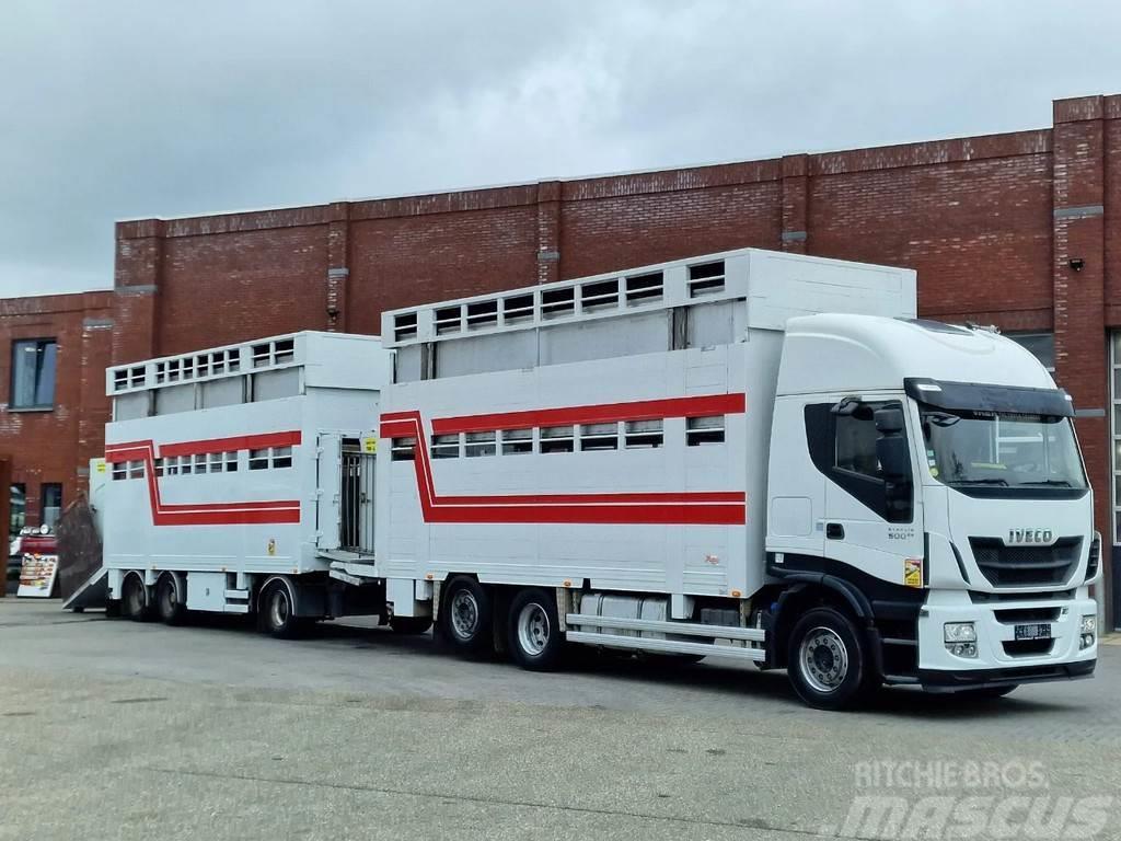 Iveco Stralis 500 6x2*4 - Livestock 2 deck - Retarder + Camion Bétaillère