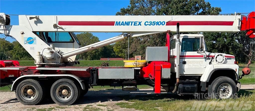Manitex 35100 C Camion plateau ridelle avec grue