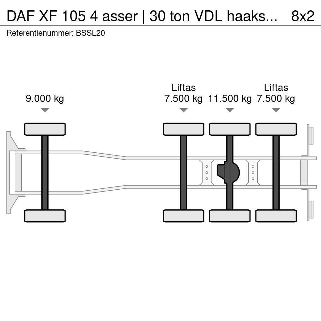DAF XF 105 4 asser | 30 ton VDL haaksysteem | manual | Camion ampliroll