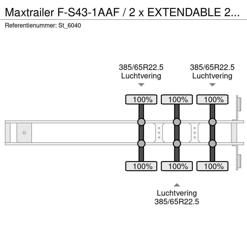 MAX Trailer F-S43-1AAF / 2 x EXTENDABLE 29.3 mtr / TE KOOP - T Autres semi remorques