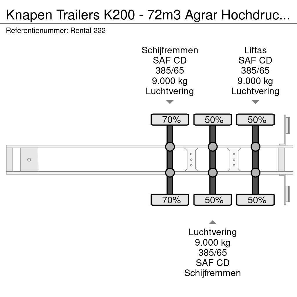 Knapen Trailers K200 - 72m3 Agrar Hochdruckreiniger Semi-remorques à plancher mobile