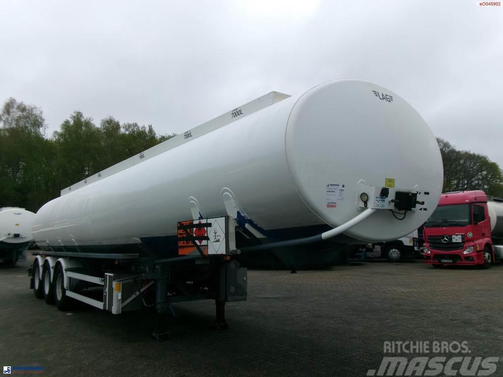 LAG Fuel tank alu 42 m3 / 6 comp + pump Semi remorque citerne