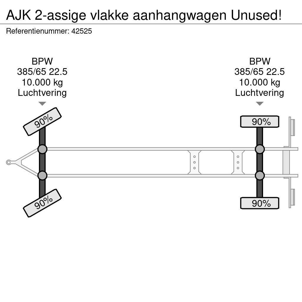 AJK 2-assige vlakke aanhangwagen Unused! Remorque porte container