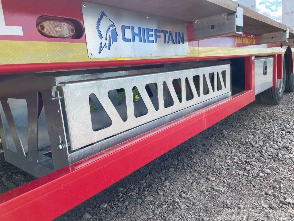 Chieftain XCEL 3-axl maskintransportkärra 28 ton lastvikt Remorque ridelle
