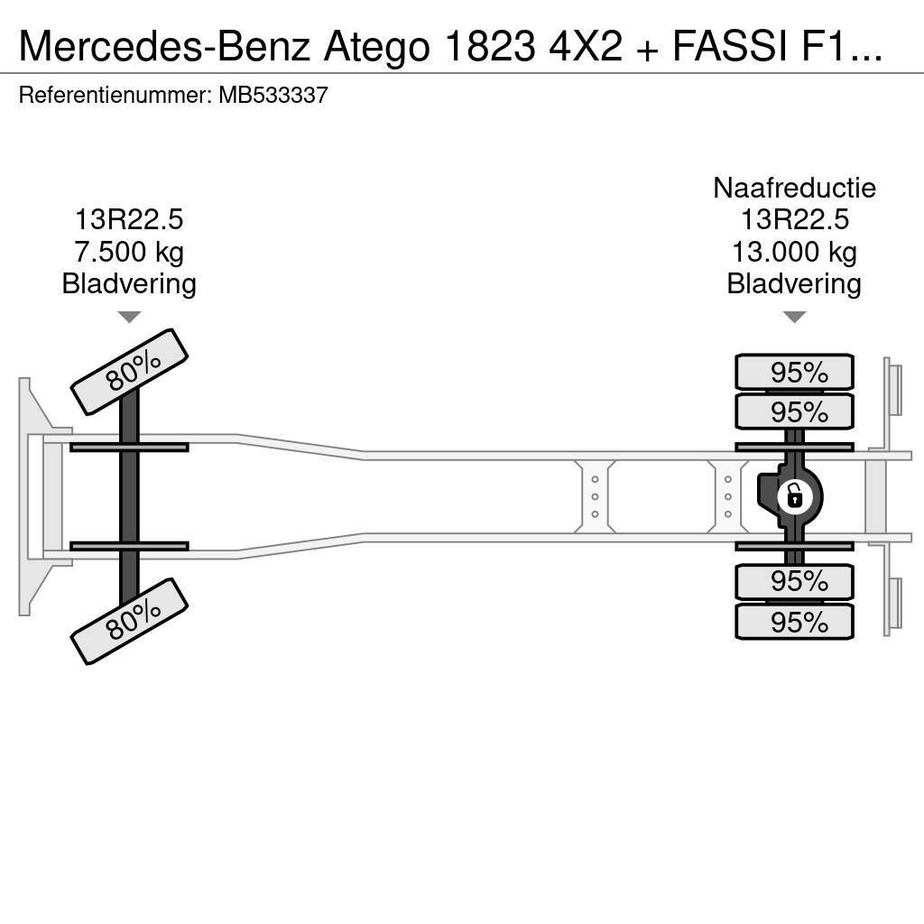 Mercedes-Benz Atego 1823 4X2 + FASSI F110A.21 + TIPPER - MANAUL Camion benne