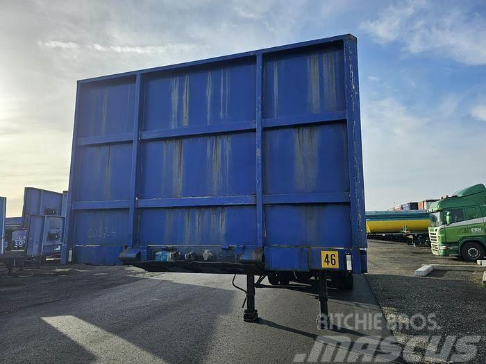Contar B1828 dls| heavy duty| flatbed trailer with contai Semi remorque plateau ridelle