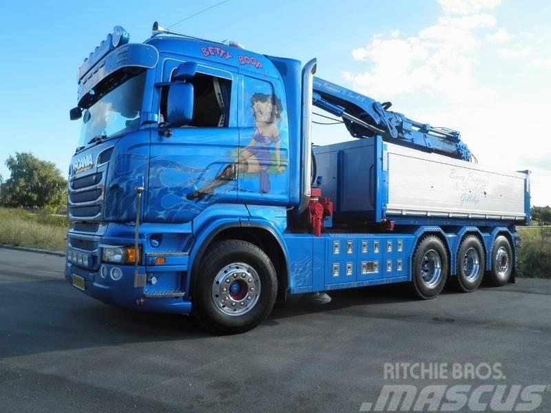 Scania R560 8x4*4 Hiab 266 kran pendel Camion benne