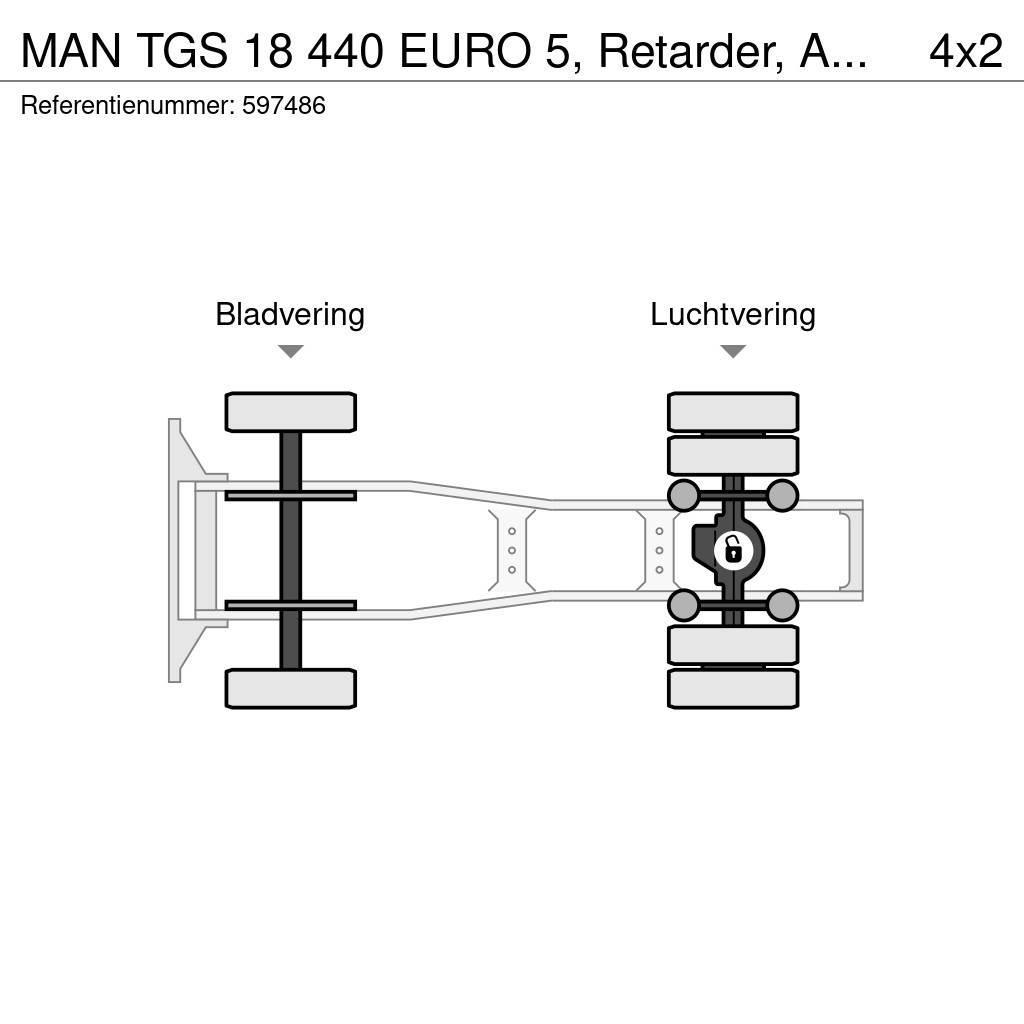 MAN TGS 18 440 EURO 5, Retarder, ADR, PTO Tracteur routier