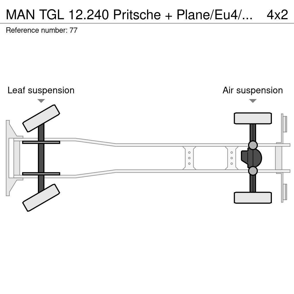 MAN TGL 12.240 Pritsche + Plane/Eu4/LBW Camion à rideaux coulissants (PLSC)
