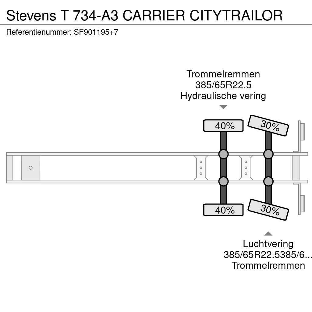 Stevens T 734-A3 CARRIER CITYTRAILOR Semi remorque frigorifique