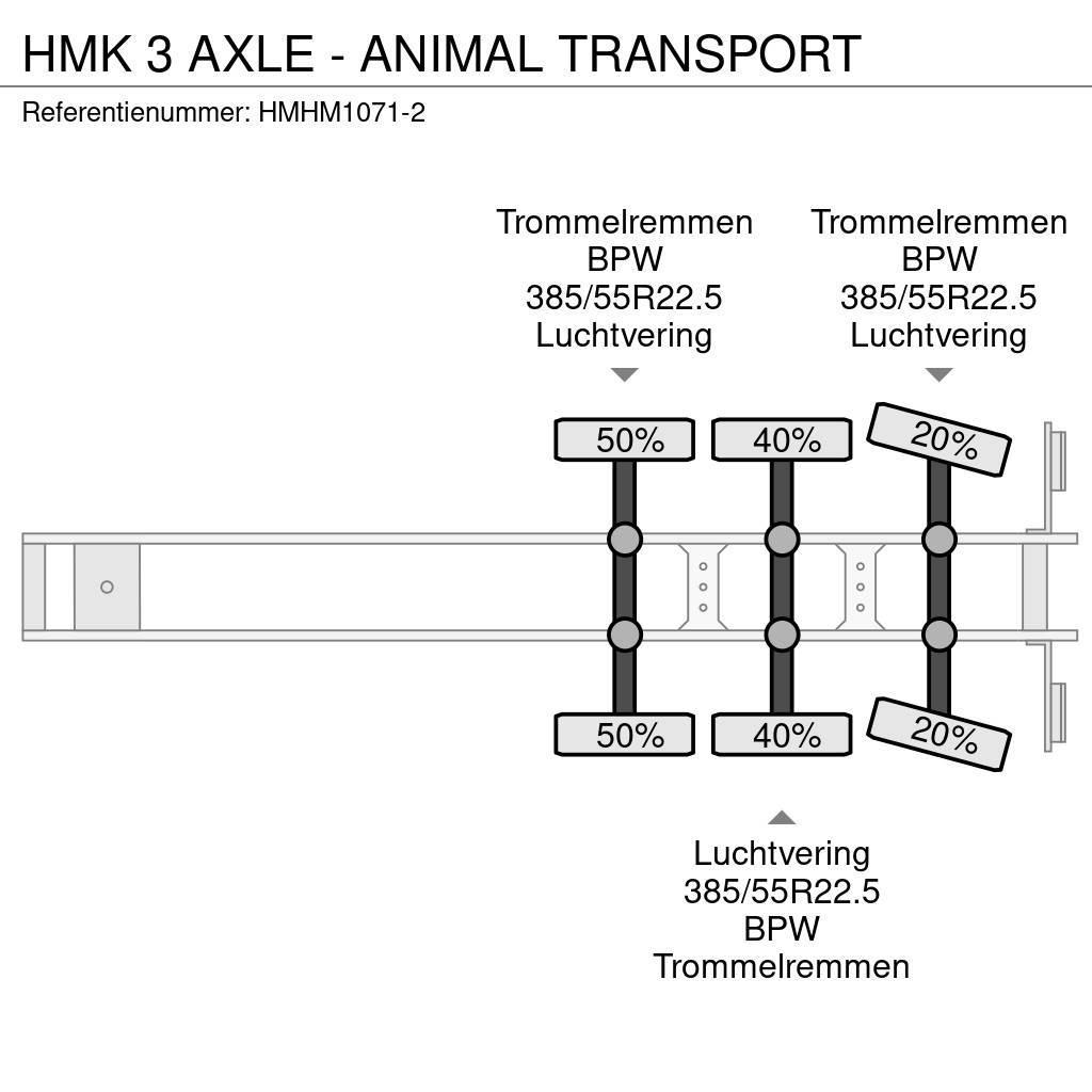 HMK 3 AXLE - ANIMAL TRANSPORT Semi remorque bétaillère