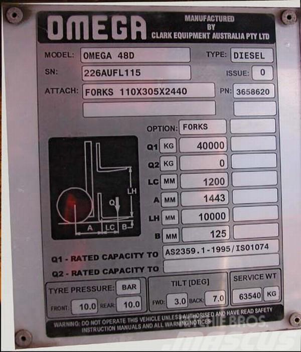 Omega Omega	48D FLT Chariot élévateur gros tonnage
