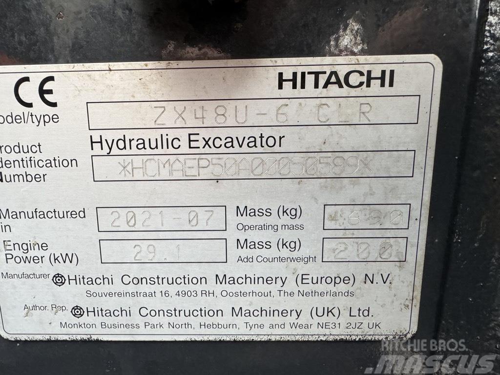 Hitachi zx48U-6 Mini pelle < 7t