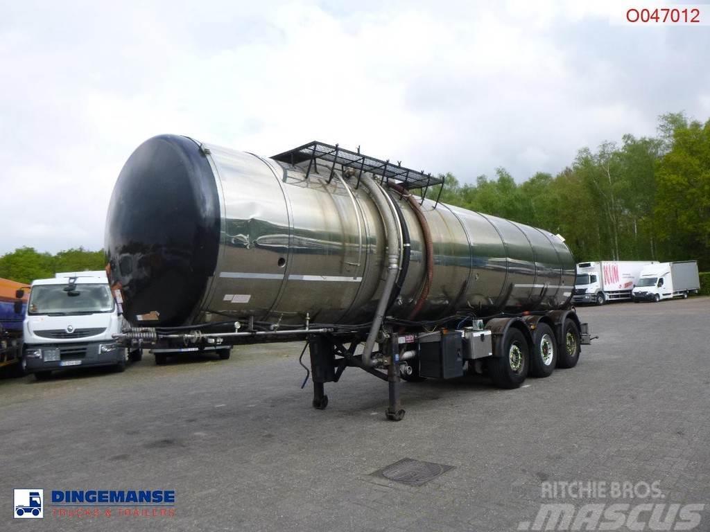Metalovouga Bitumen tank inox 32 m3 / 1 comp + pump Semi remorque citerne