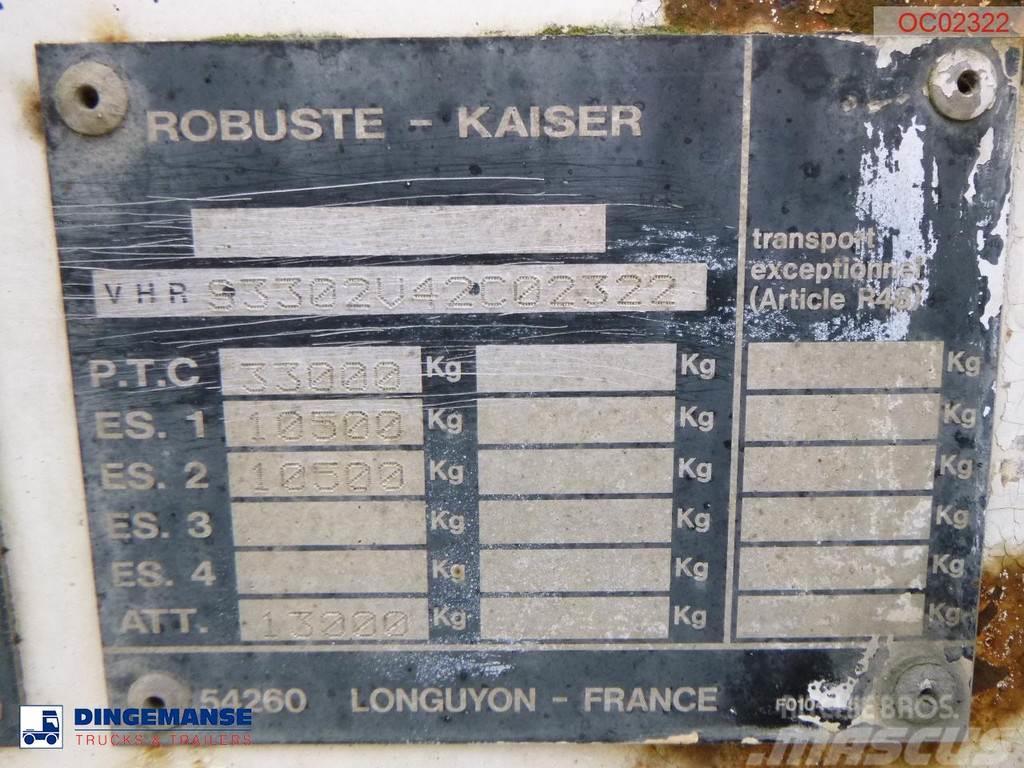 Robuste Kaiser 2-axle container chassis 20 ft + tipping Benne semi remorque