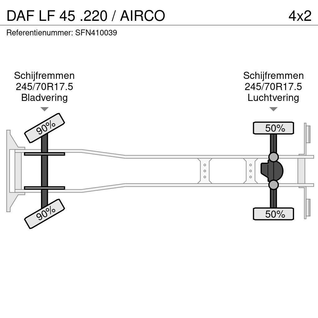DAF LF 45 .220 / AIRCO Camion plateau