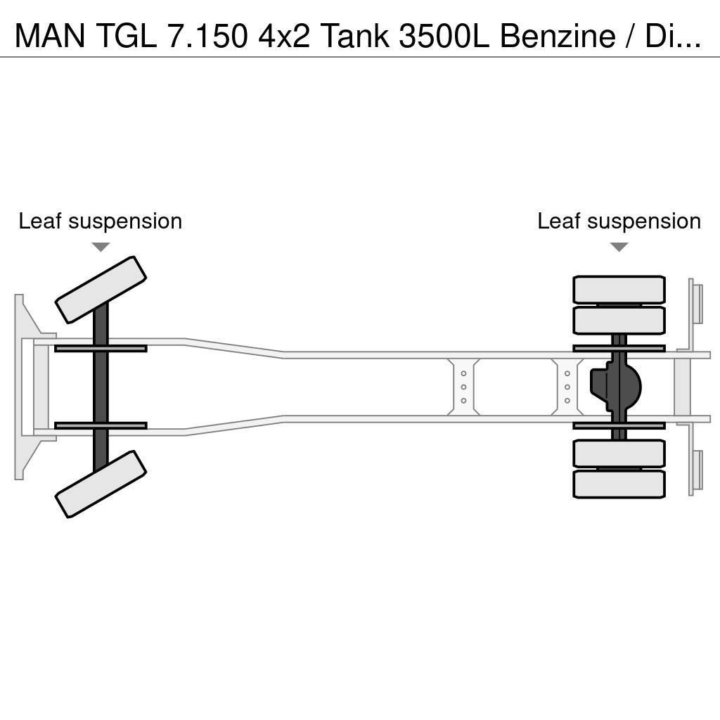 MAN TGL 7.150 4x2 Tank 3500L Benzine / Diesel Motrici cisterna