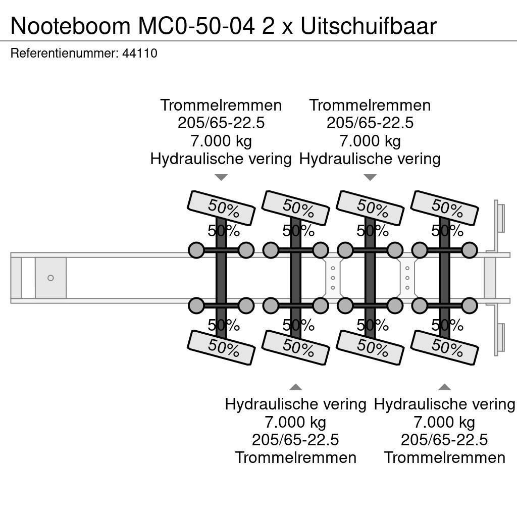Nooteboom MC0-50-04 2 x Uitschuifbaar Semi remorque surbaissée