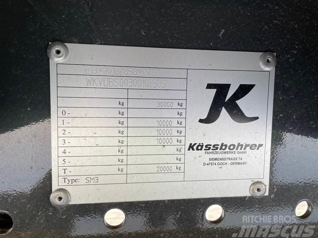 Kässbohrer DRAWBAR 3 + HYDRAULIC RAMPS + AIR SUSPENSION Remorque surbaissée