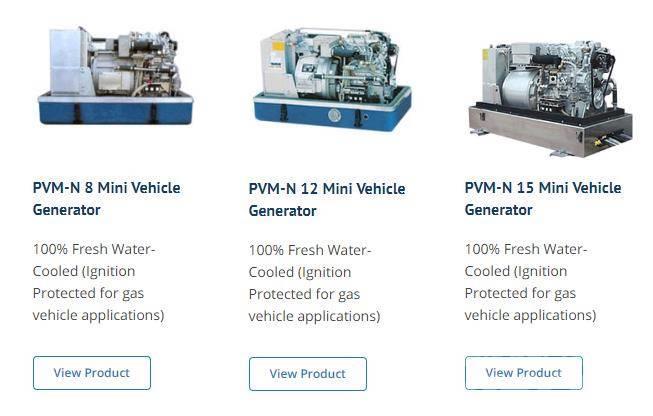 Fischer Panda generator Vehicle AC 15 Mini PVK-U Series Générateurs diesel
