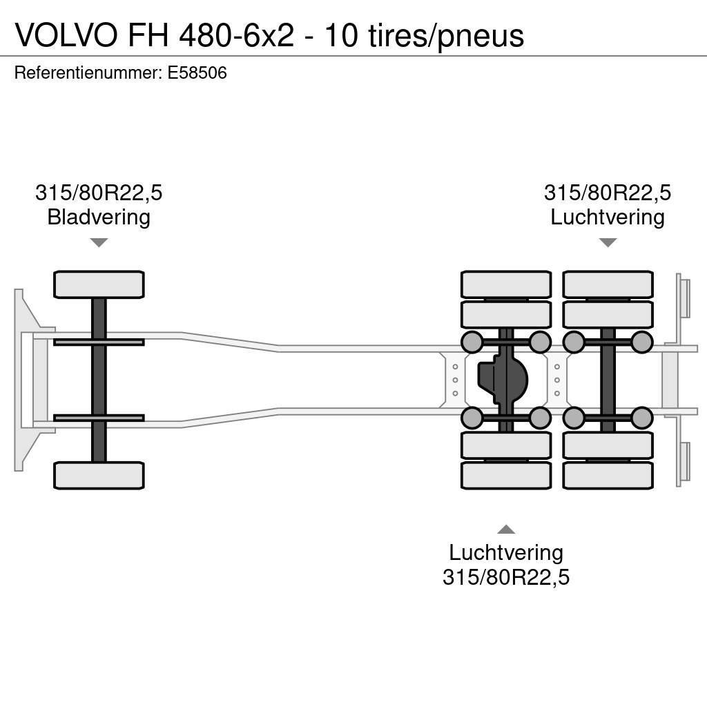 Volvo FH 480-6x2 - 10 tires/pneus Camion porte container