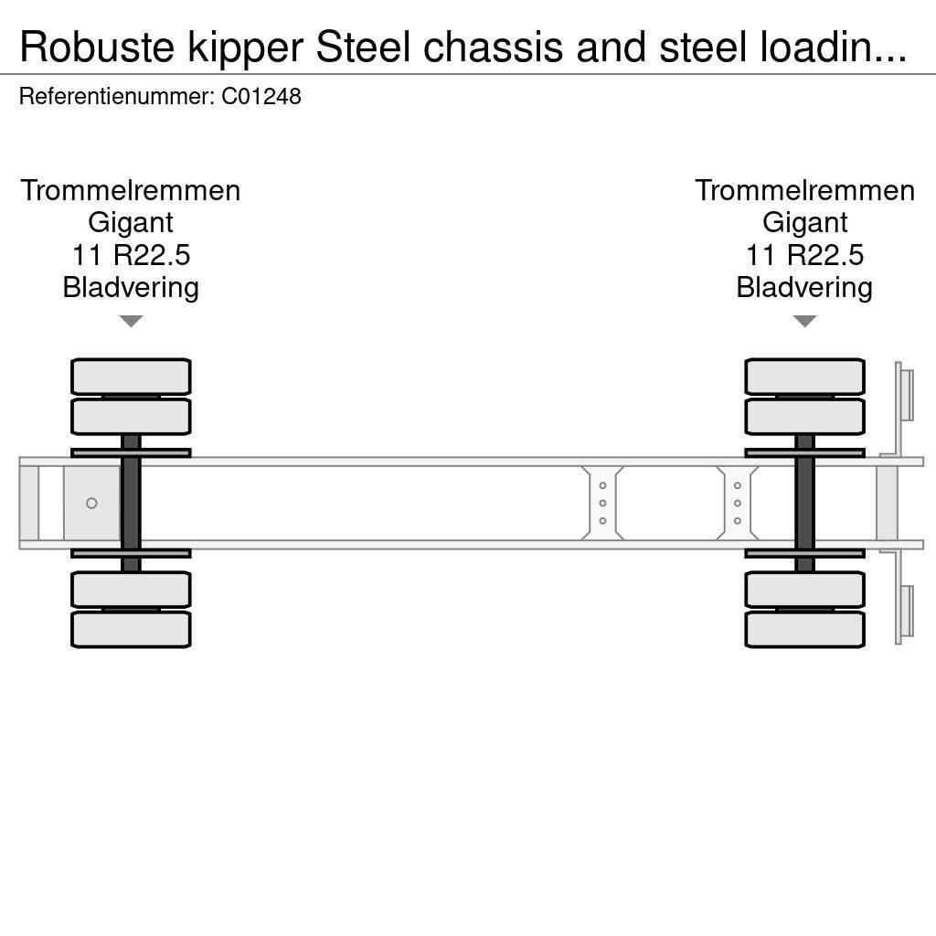 Robuste kipper Steel chassis and steel loading platform Benne semi remorque