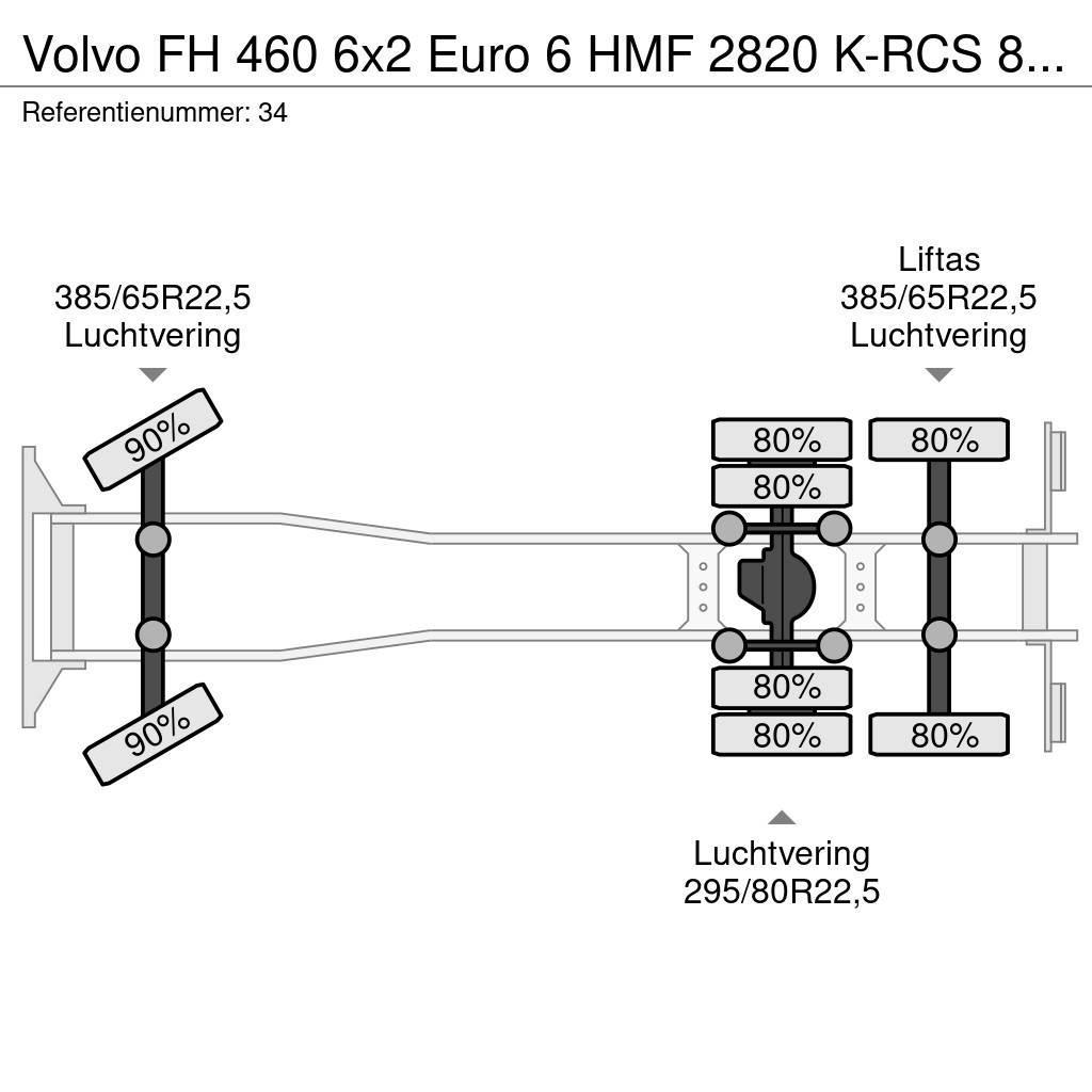 Volvo FH 460 6x2 Euro 6 HMF 2820 K-RCS 8 x Hydr Crane Ye Grues tout terrain