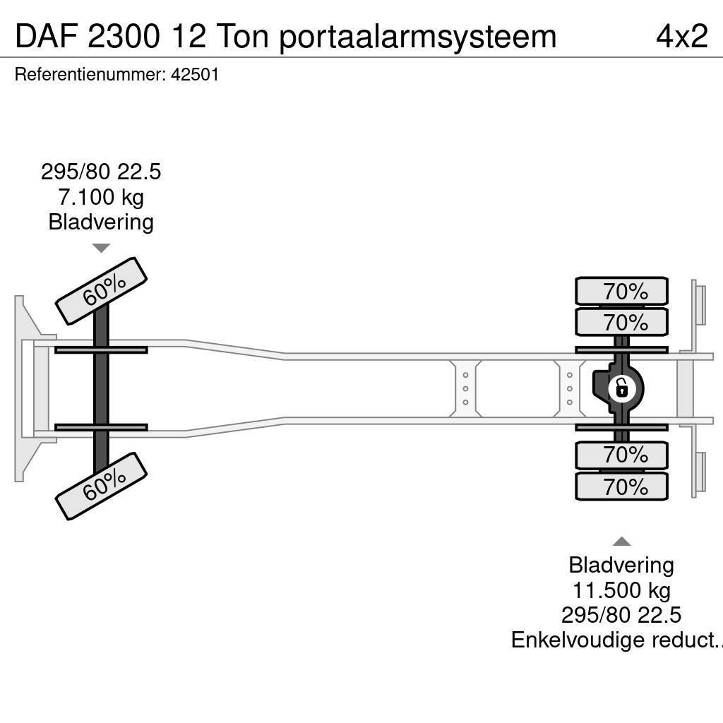 DAF 2300 12 Ton portaalarmsysteem Camion multibenne