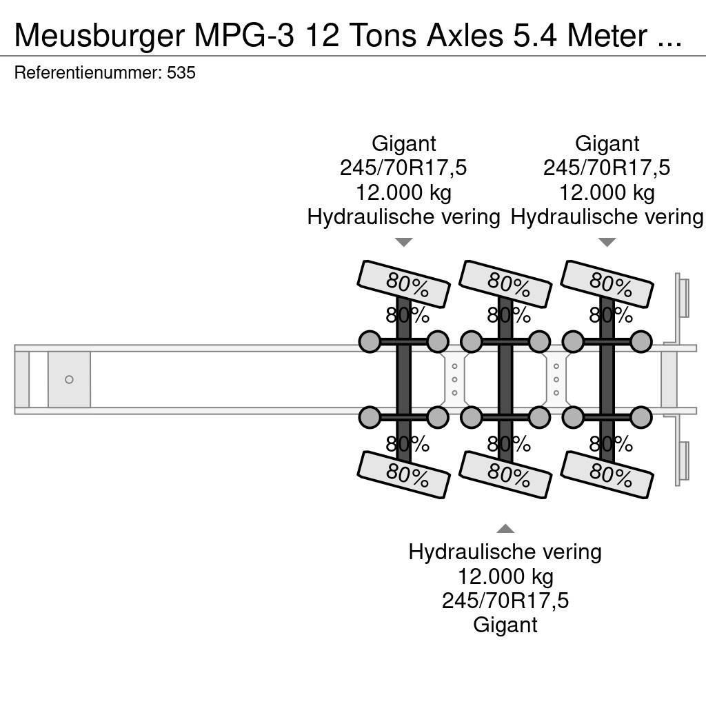 Meusburger MPG-3 12 Tons Axles 5.4 Meter extand. 4 Meter Exte Semi remorque à rideaux coulissants (PLSC)