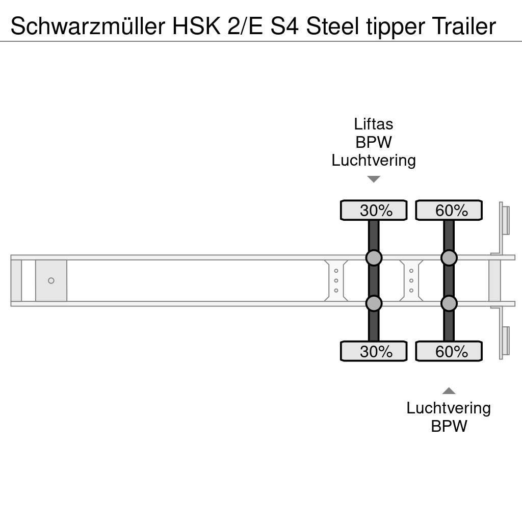 Schwarzmüller HSK 2/E S4 Steel tipper Trailer Benne semi remorque