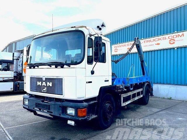 MAN 18 .232 (6 CILINDER) M90 WITH TELESCOPIC CONTAINER Camion multibenne