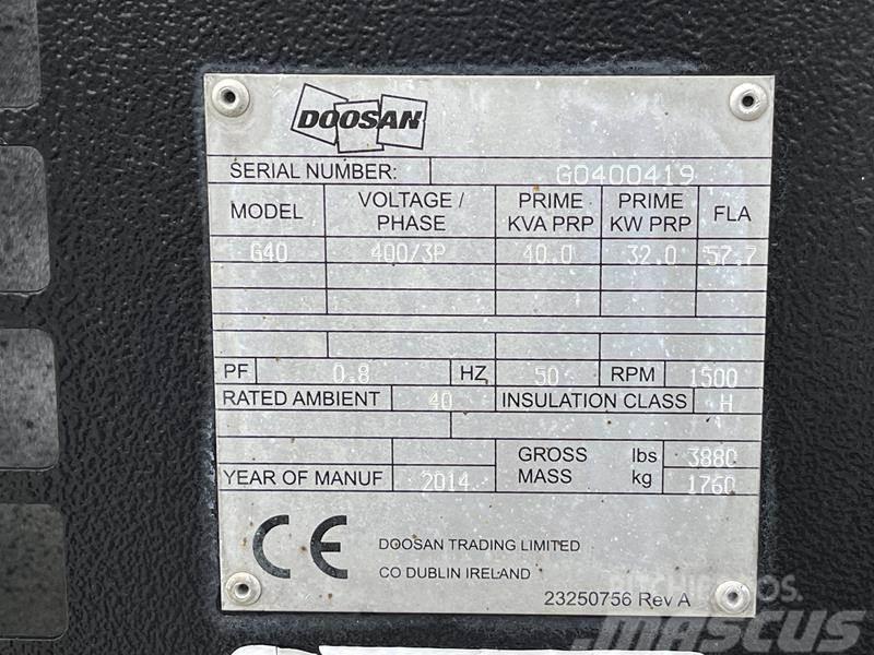 Doosan G 40 Générateurs diesel