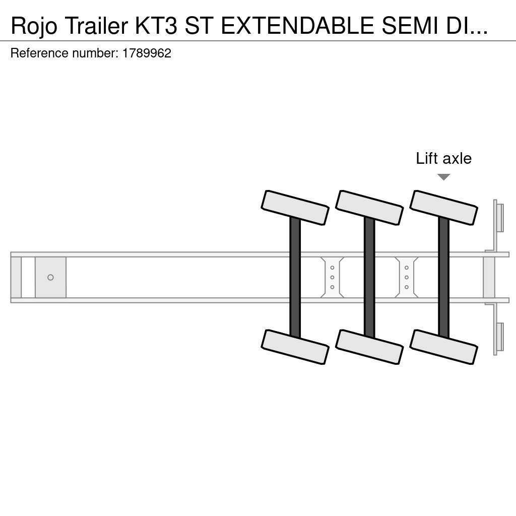 Rojo Trailer KT3 ST EXTENDABLE SEMI DIEPLADER/TIEFLADER/LOWLOAD Semi remorque surbaissée