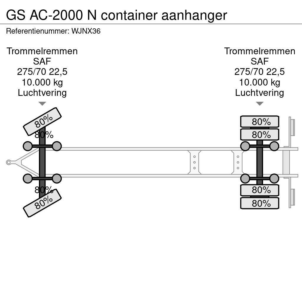 GS AC-2000 N container aanhanger Remorque porte container