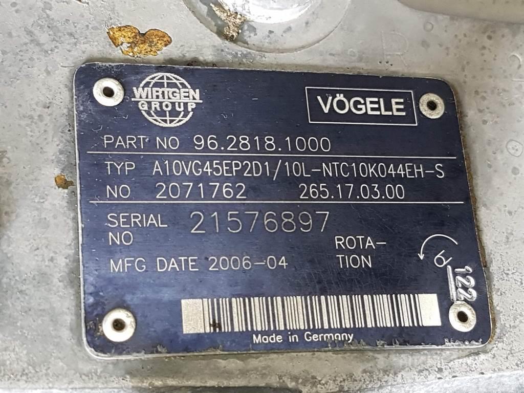 Vögele -Rexroth A10VG45EP2D1/10L-96.2818.1000-Drive pump Hydraulique