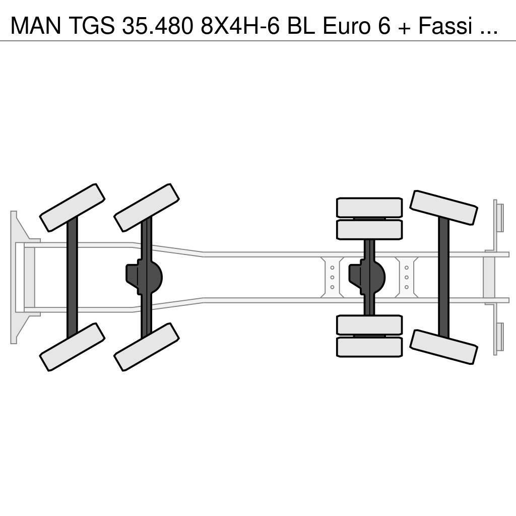 MAN TGS 35.480 8X4H-6 BL Euro 6 + Fassi F1350RA.2.28 + Grues tout terrain