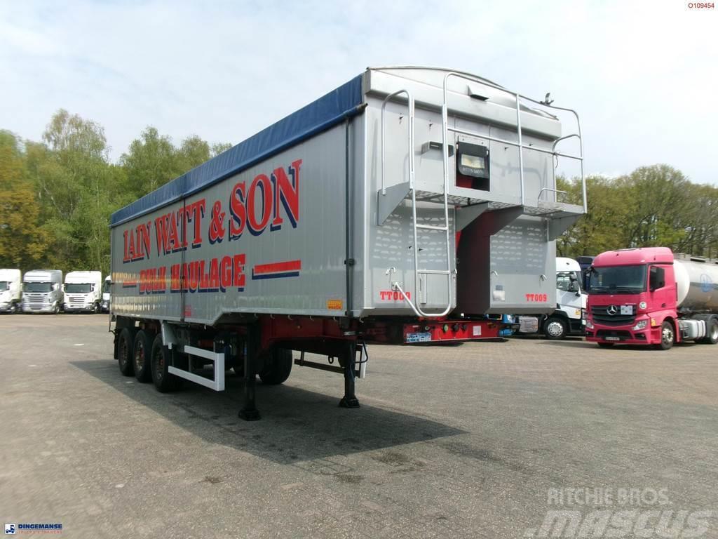 Montracon Tipper trailer alu 55 m3 + tarpaulin Benne semi remorque