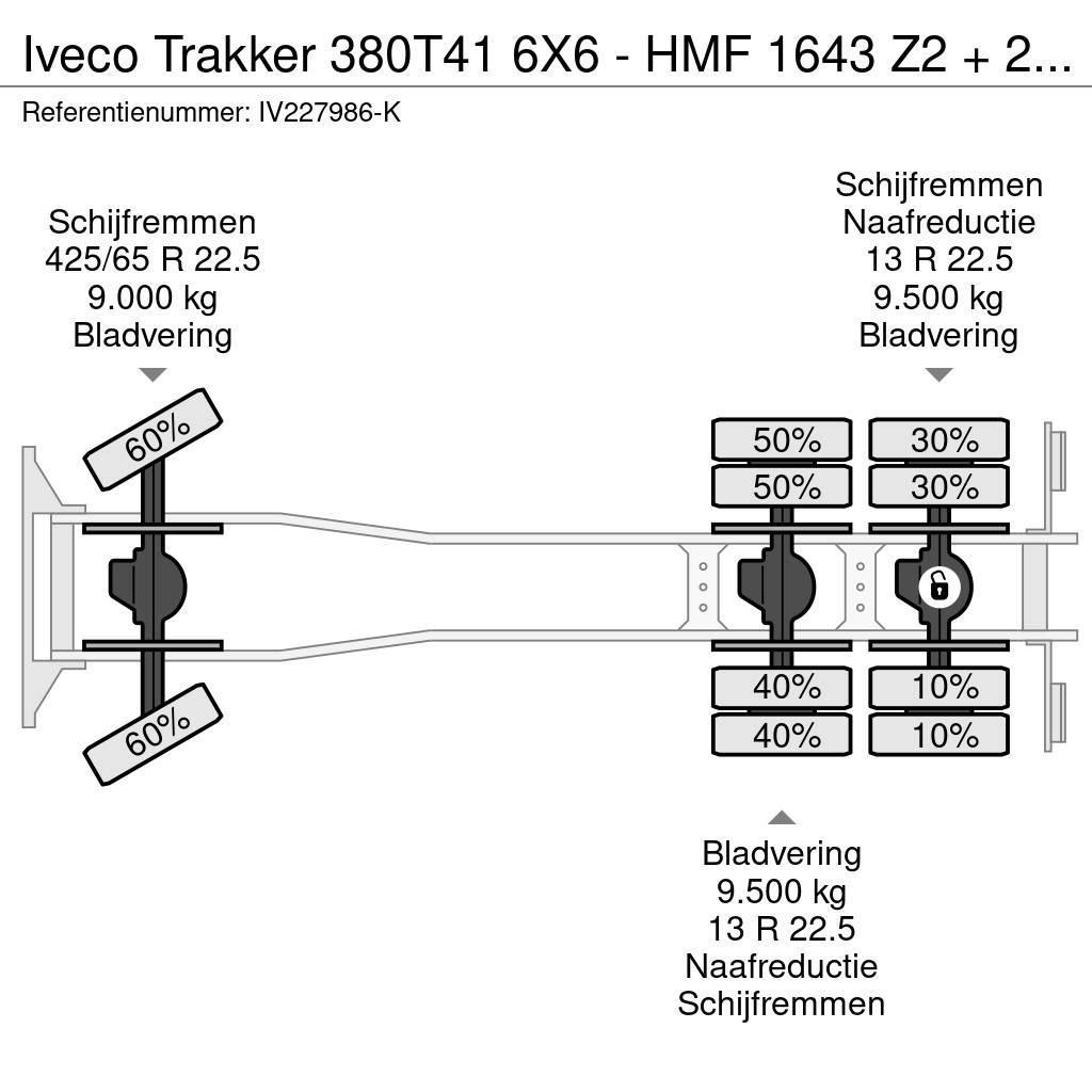 Iveco Trakker 380T41 6X6 - HMF 1643 Z2 + 2-WAY TIPPER Grues tout terrain