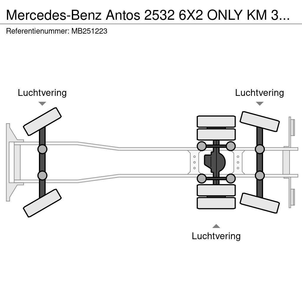 Mercedes-Benz Antos 2532 6X2 ONLY KM 303922 Camion à rideaux coulissants (PLSC)