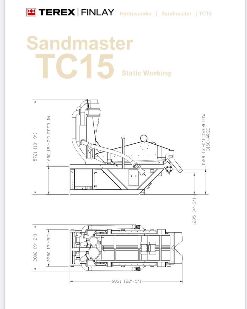 Terex Finlay TC 15 sandmaster Hydrocyklon odwadniacz Station de broyage et concassage