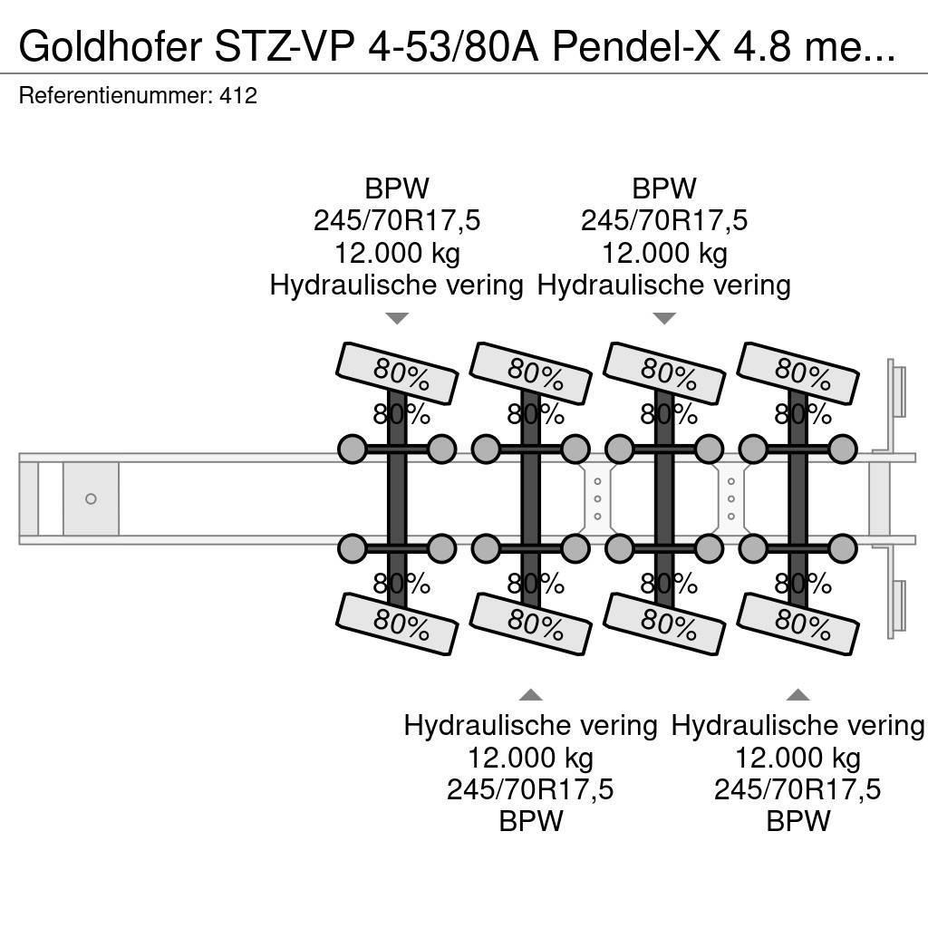 Goldhofer STZ-VP 4-53/80A Pendel-X 4.8 meter Extand! Semi remorque surbaissée