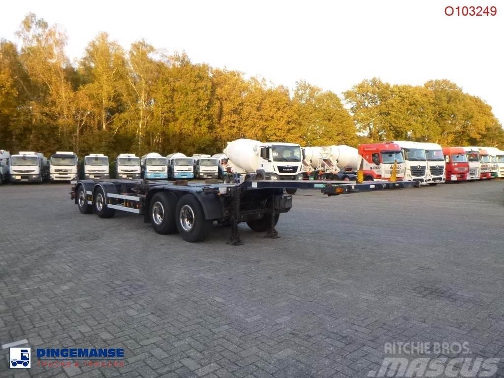 D-tec 4-axle container combi trailer (2 + 2 axles) Semi remorque porte container