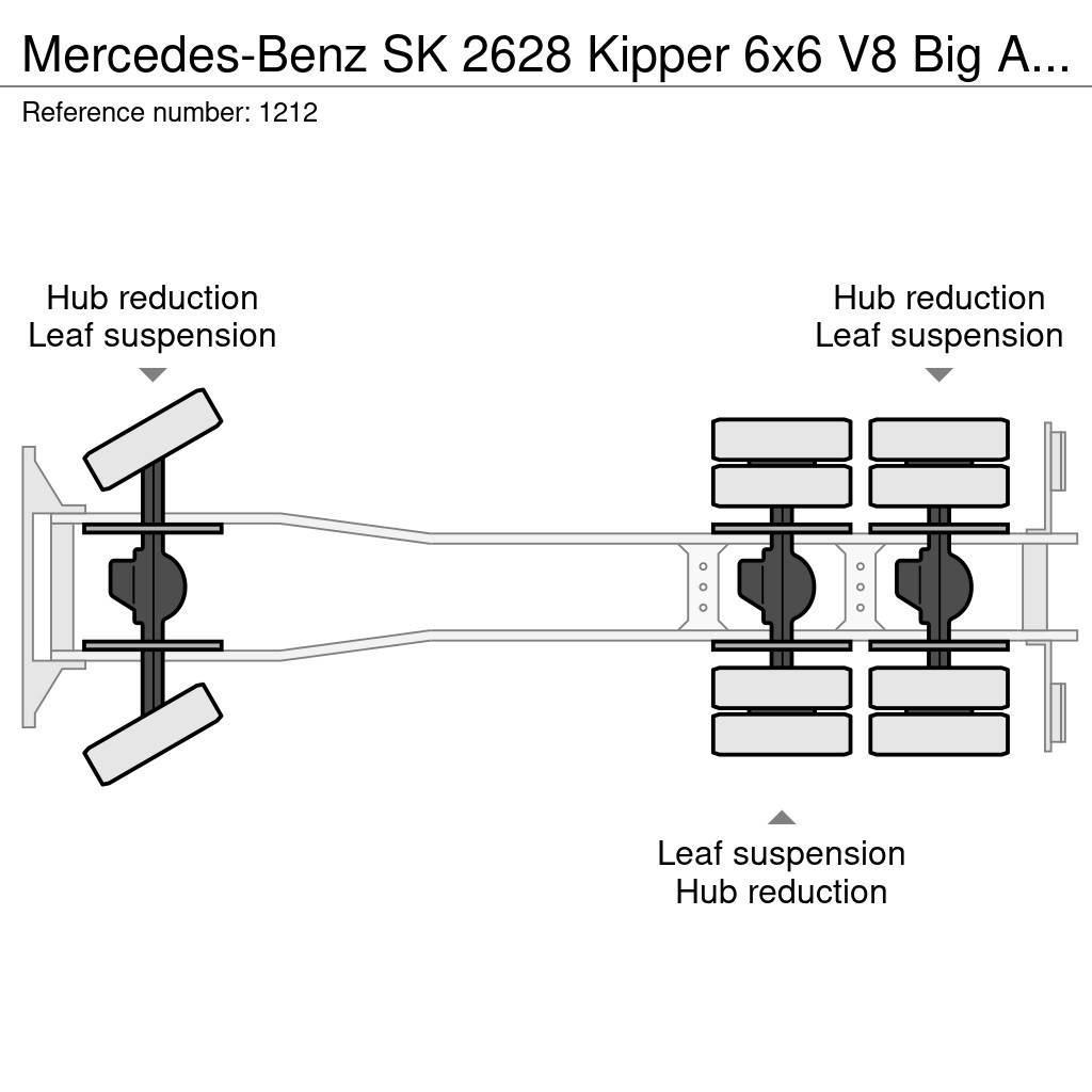 Mercedes-Benz SK 2628 Kipper 6x6 V8 Big Axle's Crane Auxilery ZF Camion benne