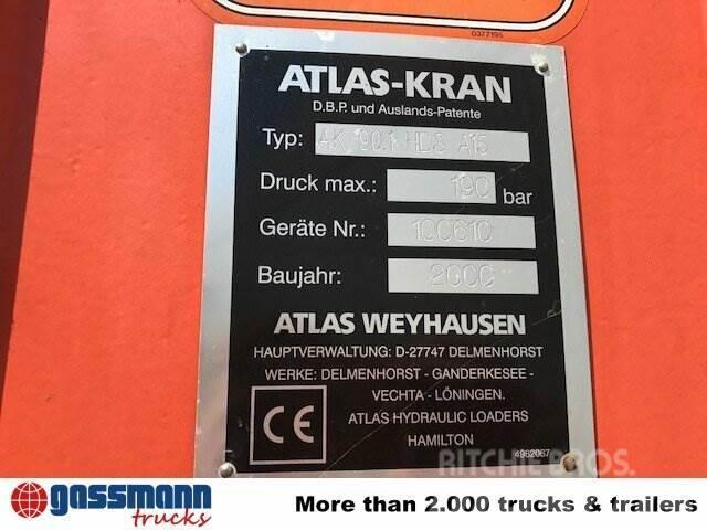 Atlas AK 90.1 HDS A15, Funk, 20x VORHANDEN! Camion plateau ridelle avec grue